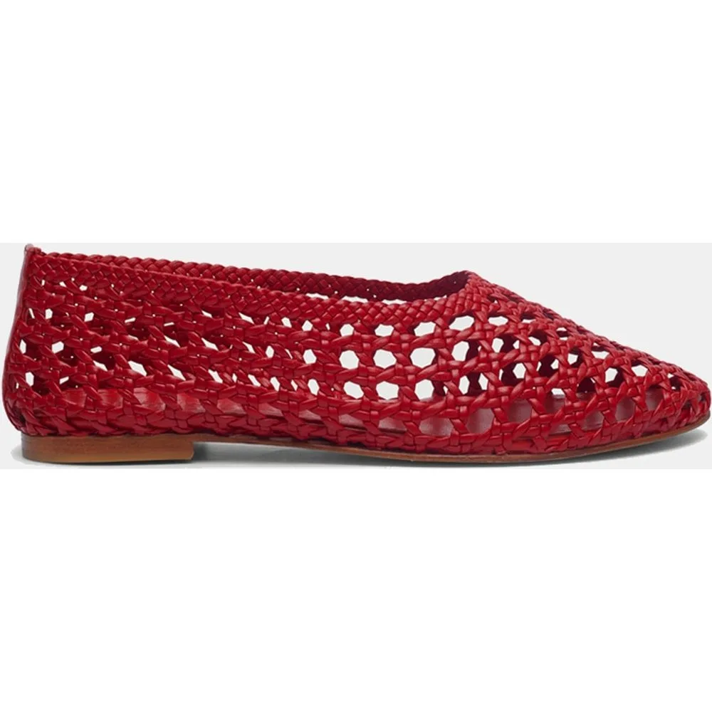 Bailarina en piel trenzada a mano - Augusta - FashionsVida