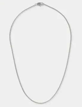M&S Thin Chain Necklace Silver male - M&S - FashionsVida