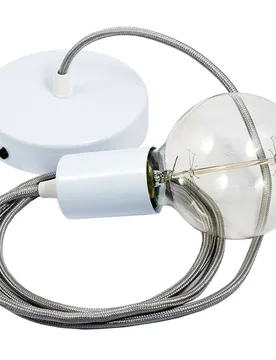 Cables Suspension Luminaire Rm02 50 Cm Silver / White One Size - Creative - FashionsVida