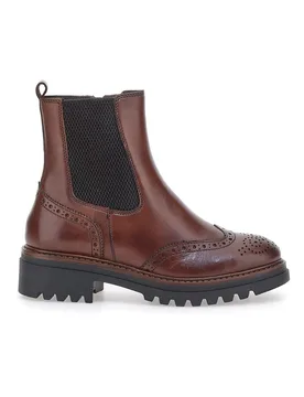 Stivaletti Marroni Chelsea in Vera Pelle 682 36 - PITTARELLO CLASS - FashionsVida