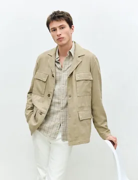 Parka larga en lino de hombre - Dustin - FashionsVida