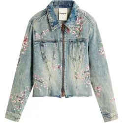 Chaqueta de mujer denim bordada