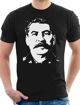Communist Soviet Leader Stalin Portrait Printed T-Shirt 100% Cotton O-Neck Short Sleeve Summer Casual Mens T-shirt Streetwear - Aliexpress - FashionsVida