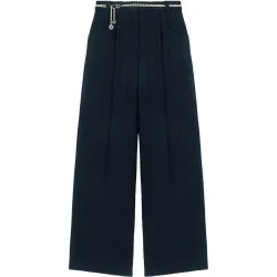 Pantalones anchos de mujer de tweed