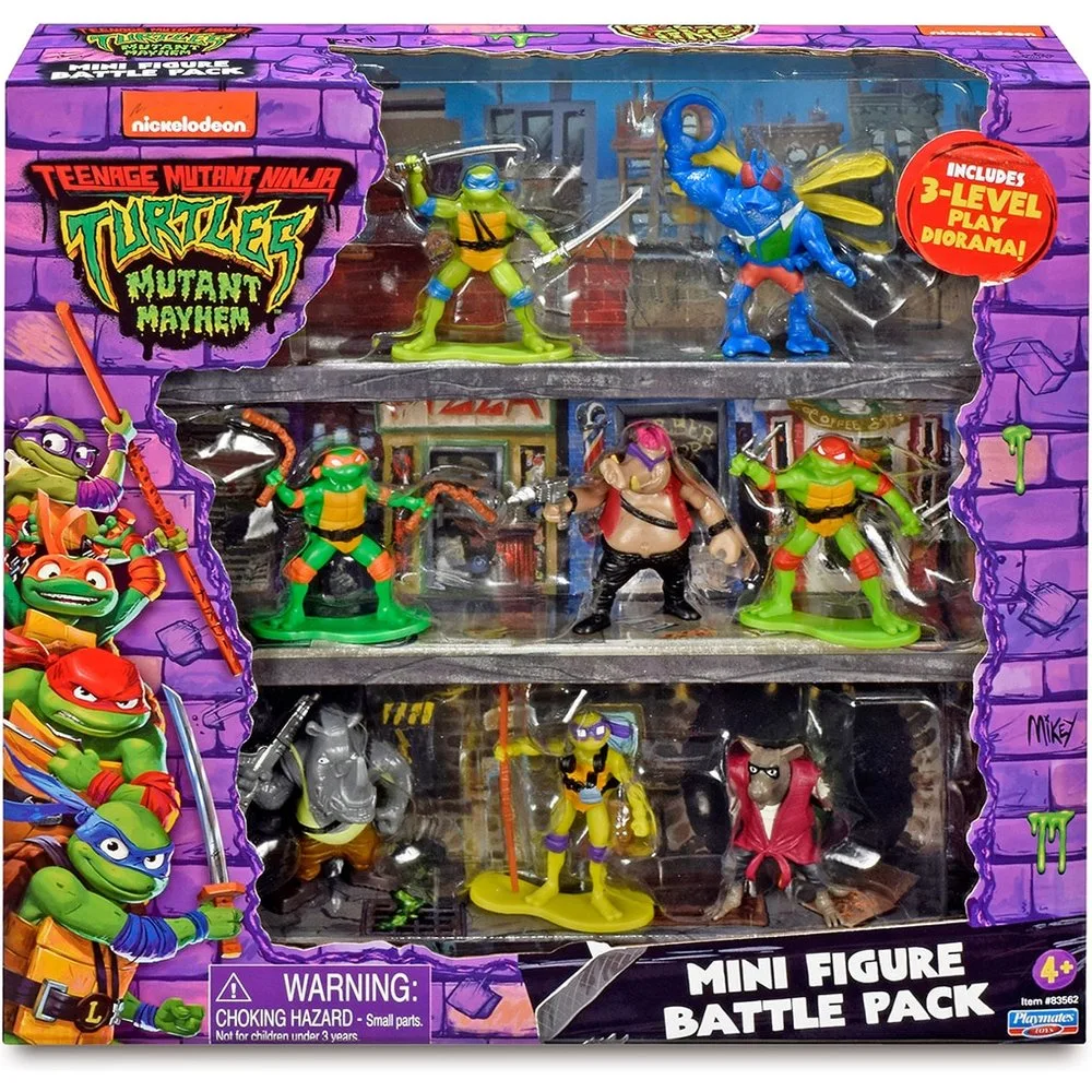 Pack 8 Figuras 7 cm Tortugas Ninja - Famosa - FashionsVida