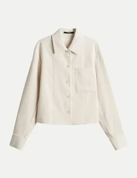 Boxy Overshirt Zonja Beige 38 - someday - FashionsVida