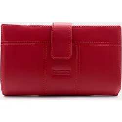 Cartera grande de piel en con monedero exterior
