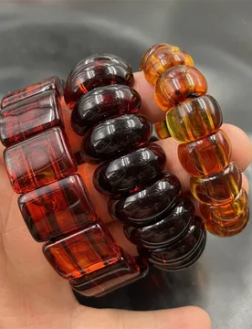 Golden , Unisex Amber and Beeswax , Bead Bracelet - Aliexpress - FashionsVida
