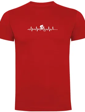 Maglietta A Maniche Corte Mtb Heartbeat Red - Kruskis - FashionsVida