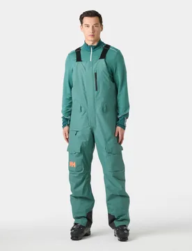 Men's Sogn BIB Cargo SKI Trousers Green L - Opal Green - Male - Helly Hansen - FashionsVida