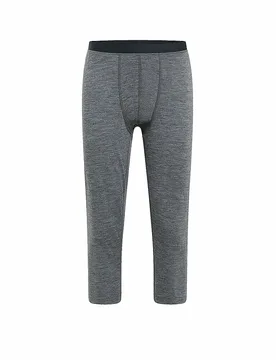 Pantalones interiores 3/4 de merino 200 para hombre gris claro S - Odlo - FashionsVida