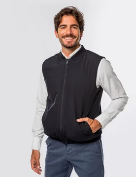 Chaleco de hombre 100% algodón en azul oscuro - Wickett Jones - FashionsVida