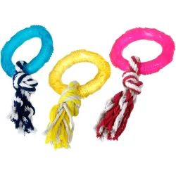 Juguete para perros anillo con cuerda 8 cm