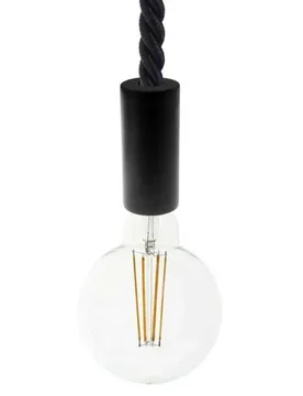 Cables Lampe Suspendue Avec Ampoule Nautical Cable 2xl 1 M Black One Size - Creative - FashionsVida