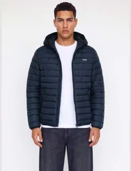 Lightweight Quilted Hooded Puffer Jacket Navy male