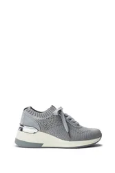 Womens Lariel Grey Sneakers Faux Leather - Size Eu 37