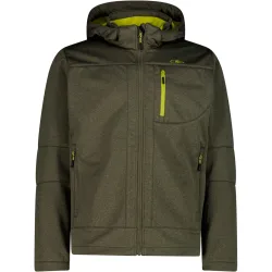 Man jacket zip hood chaqueta softshell hombre Verde (56)