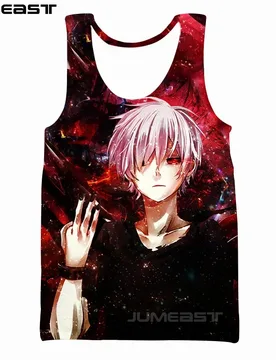 Jumeast Men Women 3D Vest Anime Tokyo Ghoul Streetwear Harajuku Oversized Short Sleeve Sport Pullover Summer Tank Tops Tees - Aliexpress - FashionsVida