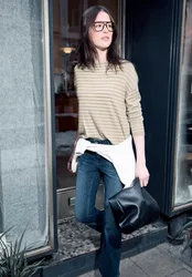 Street One Gestreifter Pullover female Beige