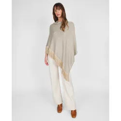 Poncho de punto en lamé de