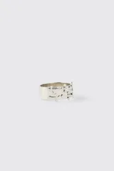 Herren Multi Kreuz Ring Silver Größe Small/Medium