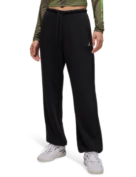 Fleece Women Pants - Black - Size S - Cotton Jersey - Black - Size: Small - Jordan - FashionsVida