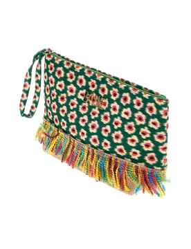 Pochette mare multicolore con frange CLASSBA22218 - Basile - FashionsVida