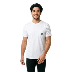 T-shirt à Manches Courtes Icon Label Pocket Optic White XL