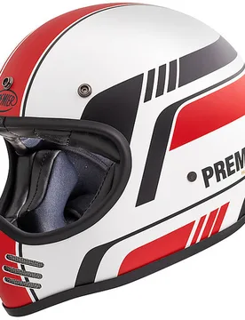 Casco Moto Integrale Vintage MX BL8 BM Bianco Opaco taglia L - Premier - FashionsVida
