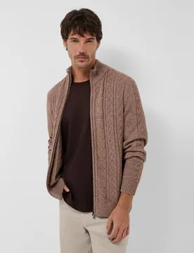 Chaqueta de punto de hombre ochos cierre cremallera - Roberto Verino - FashionsVida