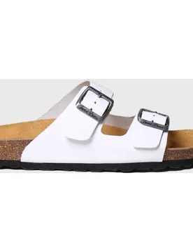 Sandalias planas de mujer de piel con hebillas - Toni Pons - FashionsVida