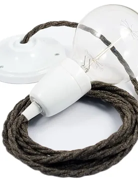 Cables Suspension Luminaire Tn04 2 M Brown / White One Size - Creative - FashionsVida