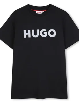 Hugo T-shirt à Manches Courtes G01016 Black 8 Années Garçon - Hugo Boss - FashionsVida