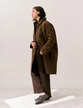 Parka acolchada larga con ochos de mujer - Couchel - FashionsVida