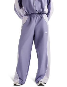 Trackside Donna - Pantaloni Viola - Taglia XS - Poly Jersey XS - New Balance - FashionsVida