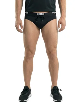 Costume Da Bagno A Slip Logo Black M - Puma - FashionsVida