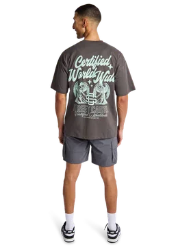 Fallen Uomo - Magliette Grigio - Taglia M - Jersey di cotone M - Street Cartel - FashionsVida