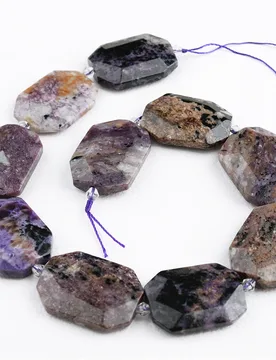 X35mm Natural Purple Charoite Faceted Nugget Loose Beads 16" Strand - Aliexpress - FashionsVida