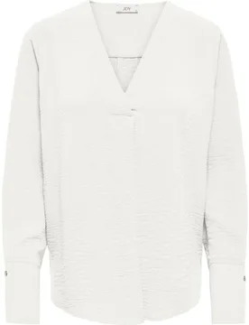 Top de mujer de manga larga con escote pico - JDY - FashionsVida