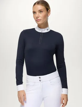 Damen Turniershirt MONICA Rhinestone desert sky M - Tommy hilfiger - FashionsVida