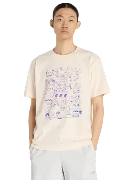 Athletics Culture Mural T-shirt Herren T-Shirts - Beige - Größe XL - Baumwoll-Jersey Beige XL - New Balance - FashionsVida