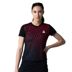Lady Team 25 Short Sleeve T-shirt Black / Red L