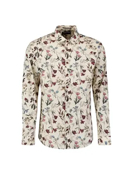 Shirt Stretch Allover Printed male - XL - FashionsVida