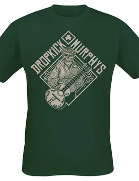 T-Shirt - Skelly Cousin - S bis XXL - für Männer - Größe S - dunkelgrün - Lizenziertes Merchandise! - Männer - male - Dropkick Murphys - FashionsVida