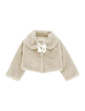 Ecopeliccia Bambina 73B100_2954_PANNA - Monnalisa - FashionsVida