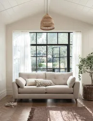 AND STONEHOUSE Ellis Fabric Extra Large 3 Seater Sofa Ecru