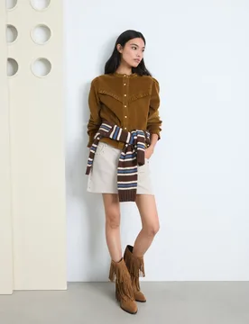 Falda mini pana mujer - Green Coast - FashionsVida
