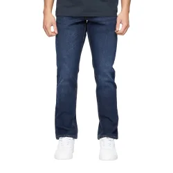 Mens Chas Straight Jeans (Dark Wash) - Navy/blue - Size 40 Short