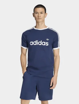 Mens T-shirt Slim Ringer 3-stripes - Blu, blu blu Uomo taglia XS - Adidas - FashionsVida