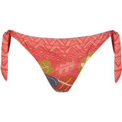 Braga de bikini de la colección pasarela con lazo a los lados y estampado congo con lurex